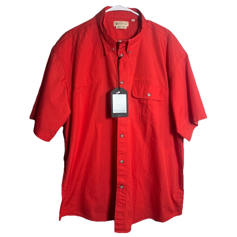 NWT Beretta TM Shooting‎ Shirt S/S Red Size XXL Vented Mesh Back Outdoor